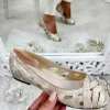 My Look Féminin ballerines ouvertes dorées Hot
