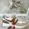 My Look Féminin baskets "inspi" camel et kaki Sale
