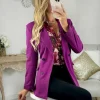 My Look Féminin blazer basique prune Online