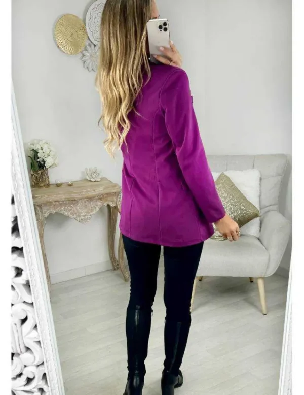 My Look Féminin blazer basique prune Online
