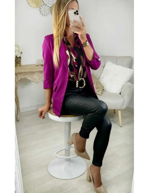 My Look Féminin blazer classique fuchsia New