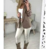 My Look Féminin Blazer classique marron Sale