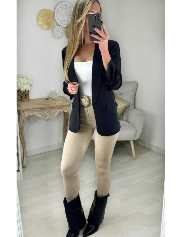 My Look Féminin Blazer classique noir Outlet