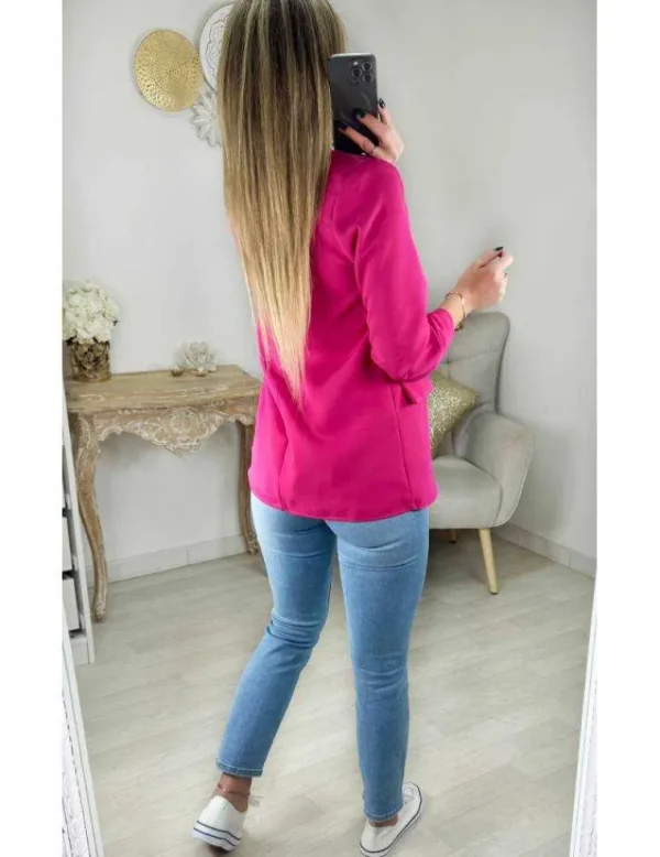 My Look Féminin Blazer classique rose Fashion