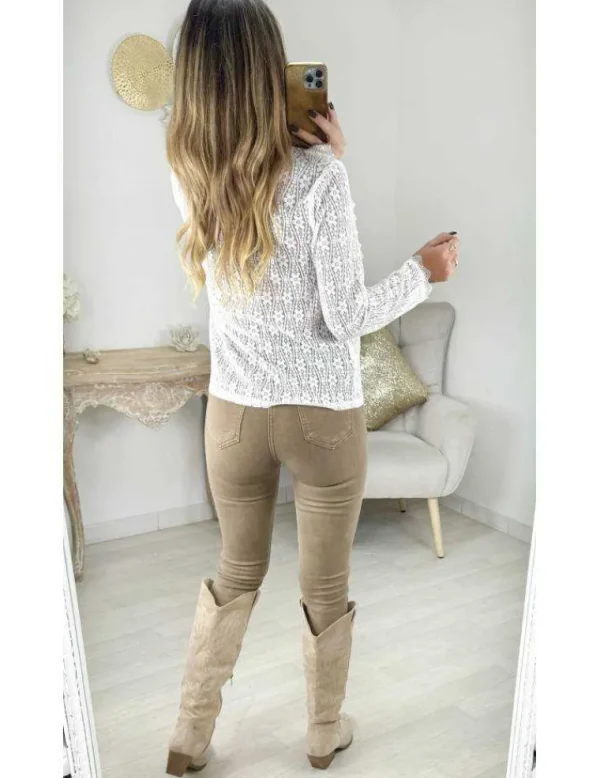 My Look Féminin blouse blanche full dentelle Hot