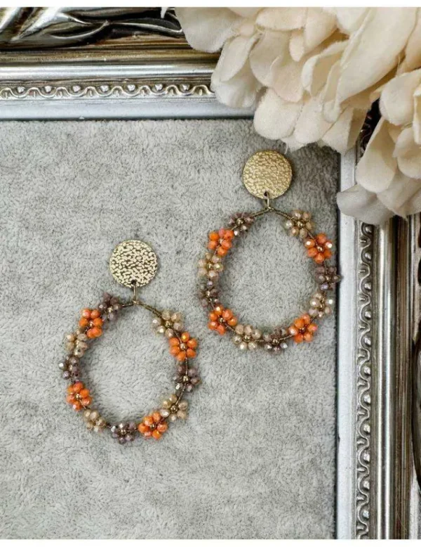 My Look Féminin boucles d'oreilles perles colorées Outlet