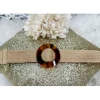 My Look Féminin ceinture en osier beige foncé Hot