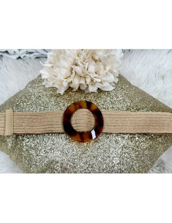 My Look Féminin ceinture en osier beige foncé Hot
