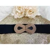My Look Féminin Ceinture élastique black "Infini" Fashion