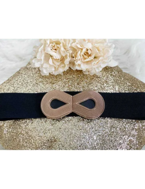 My Look Féminin Ceinture élastique black "Infini" Fashion