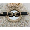 My Look Féminin Ceinture noire double boucle gold "élastique" Online