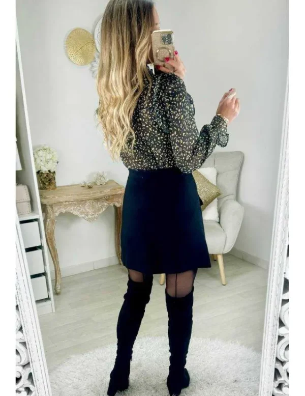 My Look Féminin chemisier en voilage fleuri kaki & vert Sale