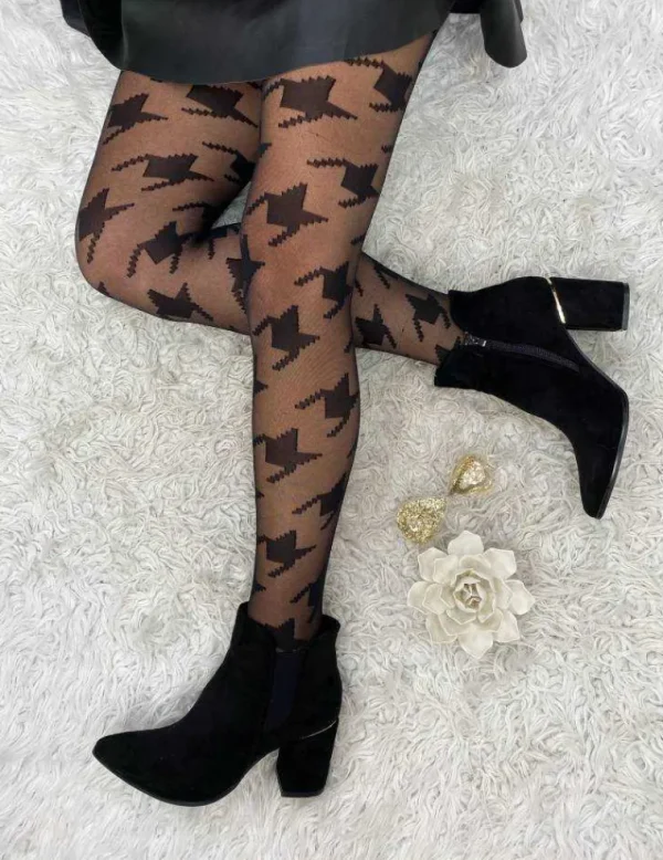My Look Féminin Collants " Pied de poule" Hot