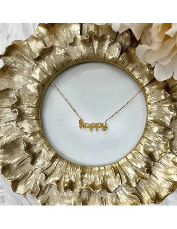 My Look Féminin collier fin gold "HAPPY" Fashion