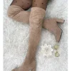 My Look Féminin cuissardes talons beige style daim Sale
