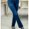 My Look Féminin Jeans bleu Brut "flare" Outlet