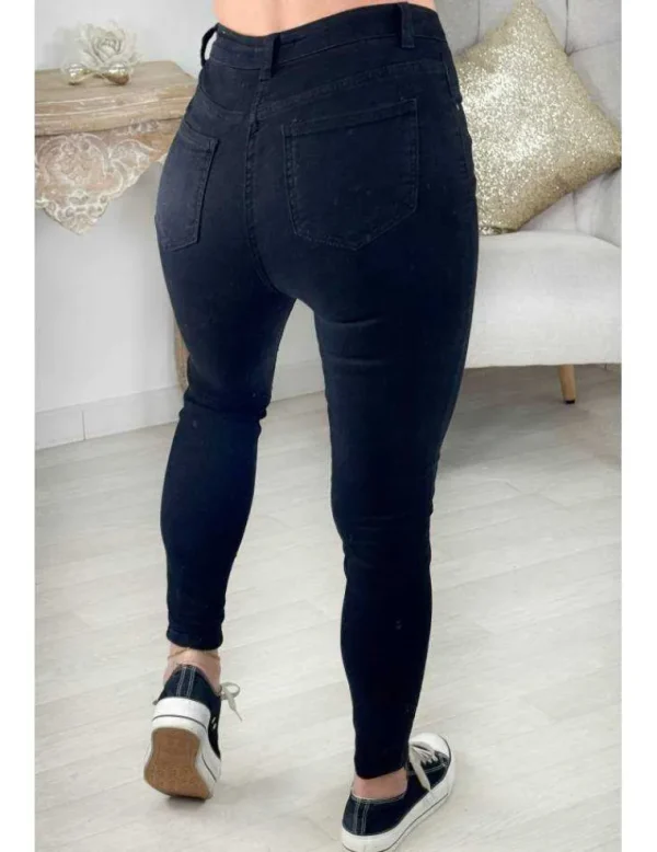 My Look Féminin jeans noir push-up 5 boutons Outlet