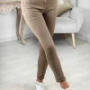 My Look Féminin Jeans taupe basique Discount