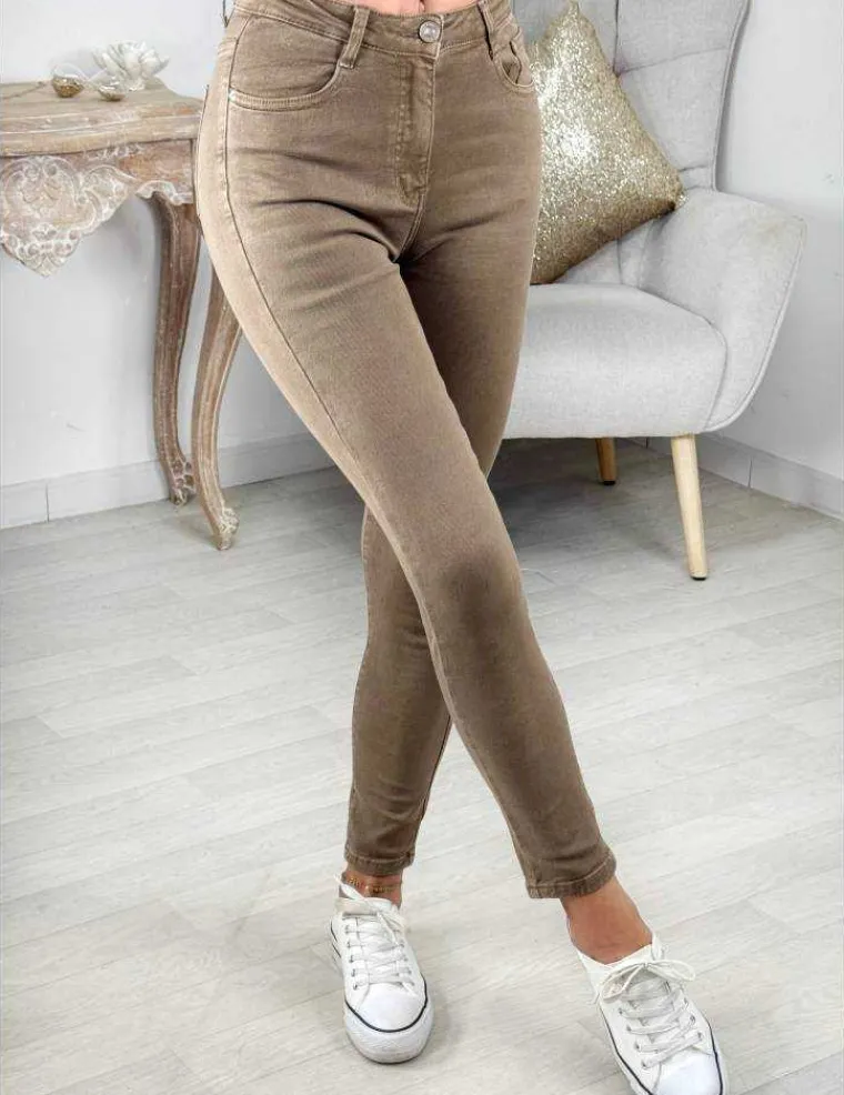 jeans_taupe_basique_0.webp My Look Féminin Jeans taupe basique Discount