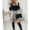 My Look Féminin Jupe effet portefeuille motifs "léo" Sale
