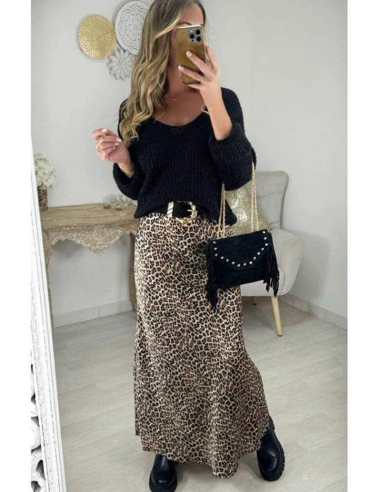 jupe_longue_satin_motifs__0.webp My Look Féminin Jupe longue satiné motifs "léo" Hot