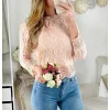 My Look Féminin Ma blouse rose "Jolies Broderies anglaises " Outlet