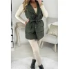 My Look Féminin Ma doudoune mi longue sans manches kaki Clearance