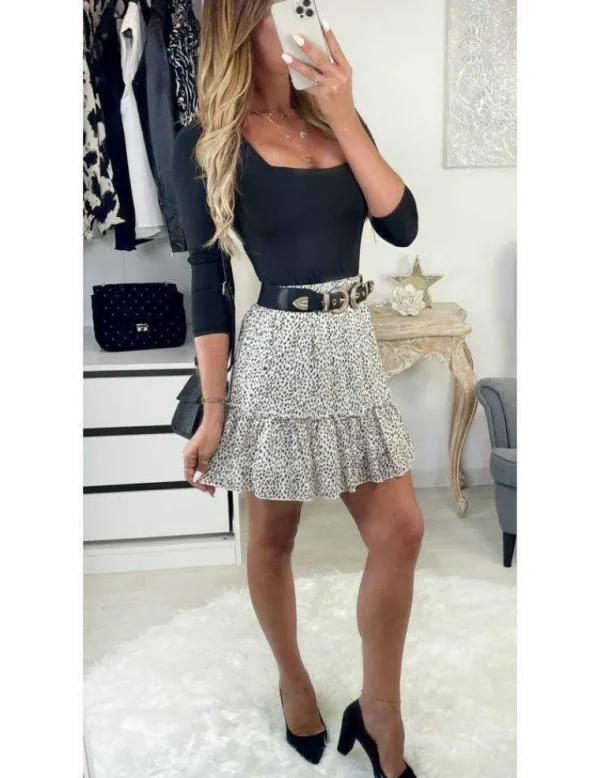 My Look Féminin Ma jolie jupe à volants "Léo & Gold" Discount