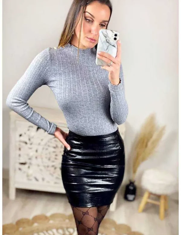 My Look Féminin Ma jolie jupe black python "style cuir" Clearance