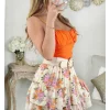 My Look Féminin Ma jolie jupe volants "blurred flowers" Best