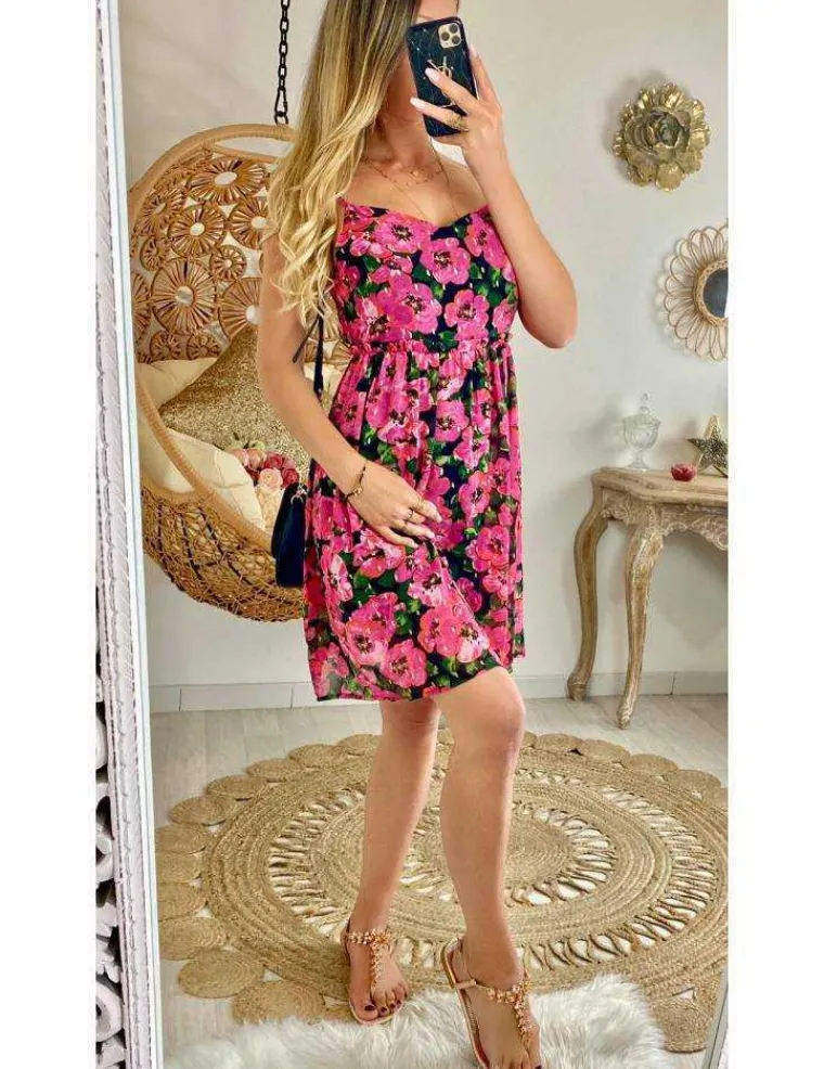 ma_jolie_robe_ample_dos_c_0.webp My Look Féminin Ma jolie robe ample dos échancré "jolies fleurs fuchsia" Hot