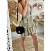 My Look Féminin Ma jolie robe beige foncé "bustier et froufou" Sale