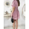 My Look Féminin Ma jolie robe rose pâle "taille smockée et volants" Clearance