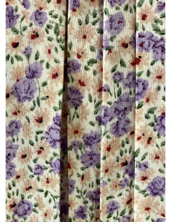 My Look Féminin Ma jupe plissée "purple & flowers" Best