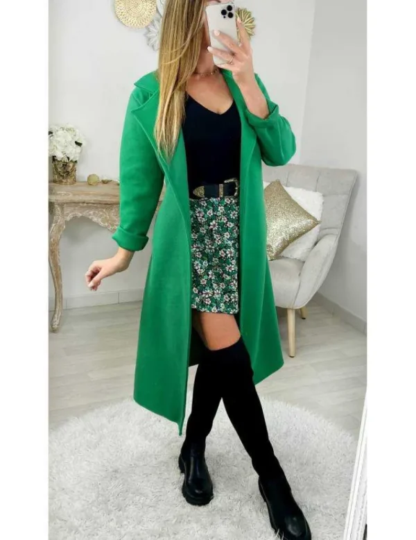 My Look Féminin Ma jupe short " Green flowers" Clearance