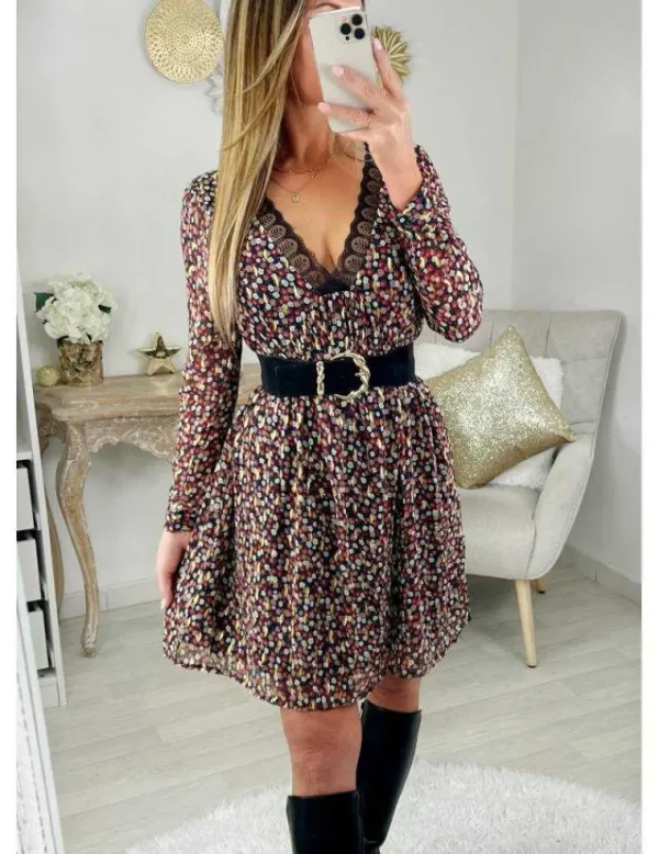 My Look Féminin Ma petite robe dos dentelle "little flowers" Online