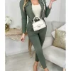 My Look Féminin Ma petite veste kaki stretch New