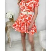 My Look Féminin Ma robe boutonnée style patineuse " orange leafs" Online
