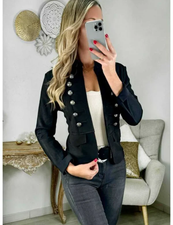 My Look Féminin Ma veste courte "officier" noire Online