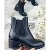 My Look Féminin Mes bottines Chelsea crantées black basic Online