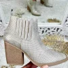My Look Féminin Mes bottines style santiag Gold & bouts pointus New