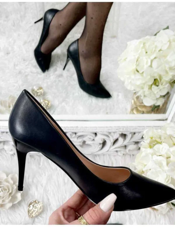 My Look Féminin Mes escarpins noirs basic "style cuir" Discount