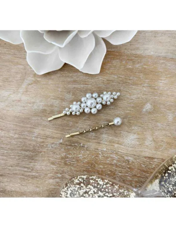 My Look Féminin Mes jolies barrettes " Gold & Pearls" Sale
