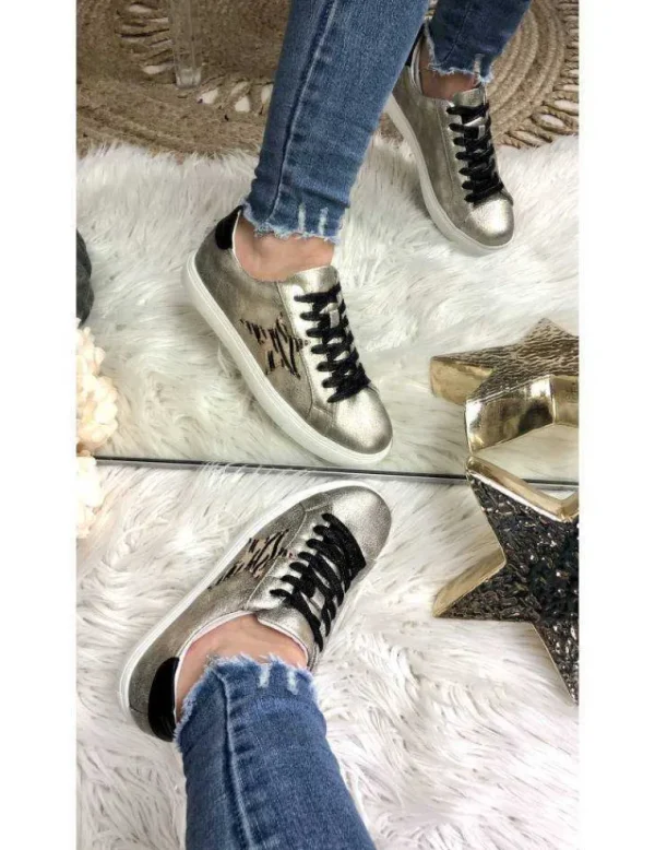My Look Féminin Mes jolies baskets "gold star" Best
