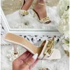 My Look Féminin Mes jolies mules à talons beige & chain Best