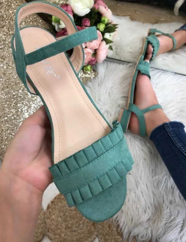 My Look Féminin Mes petites sandales "vert aqua" New