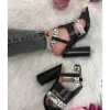 My Look Féminin Mes sandales black & snake Hot