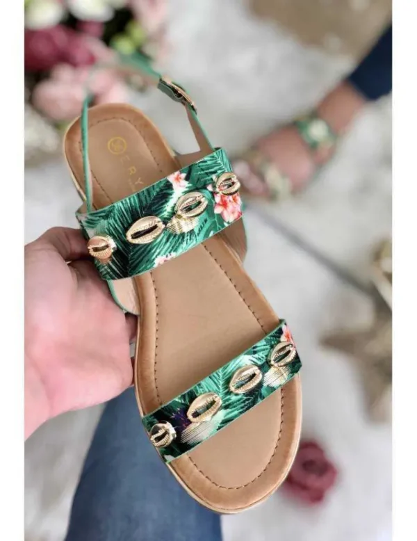 My Look Féminin Mes sandales jungle et coquillage Outlet