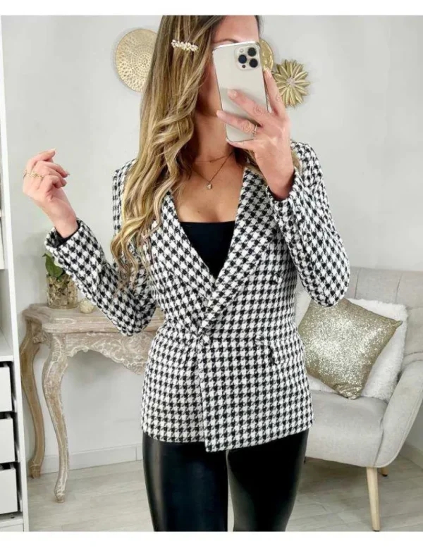 My Look Féminin Mon blazer lumineux " pied de poule" Hot