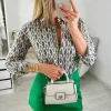 My Look Féminin Mon chemisier boutonné " pink/green/purple print" Best